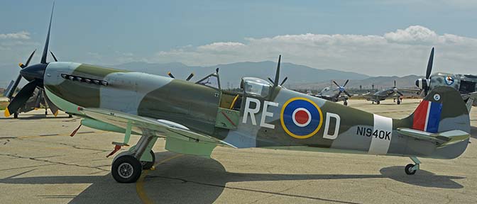 Supermarine Spitfire Mk IX replica N1940K, April 29, 2016